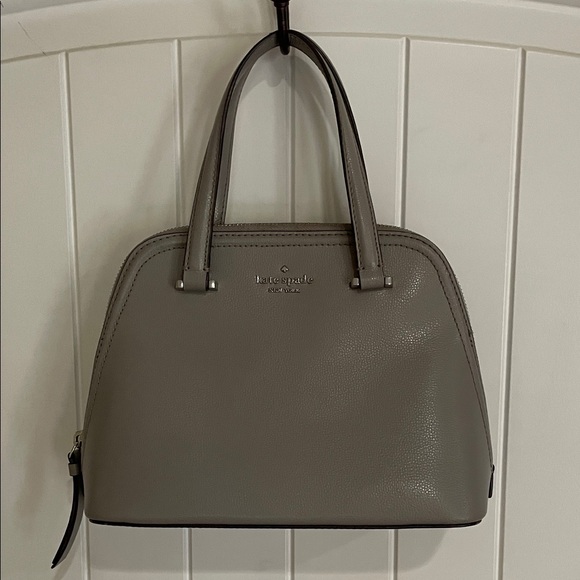 kate spade Handbags - Kate Spade Gray pebble Leather Satchel 8”x10” with cross body strap included